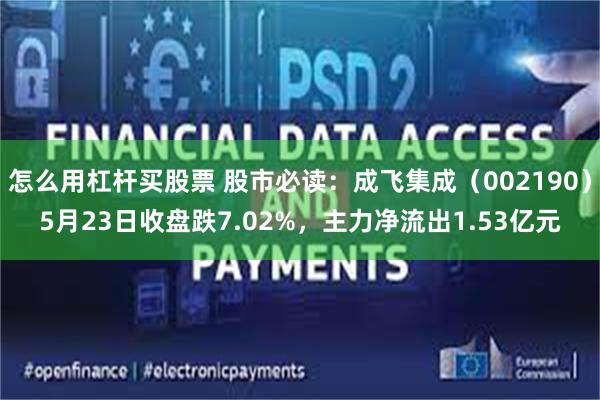 怎么用杠杆买股票 股市必读：成飞集成（002190）5月23日收盘跌7.02%，主力净流出1.53亿元