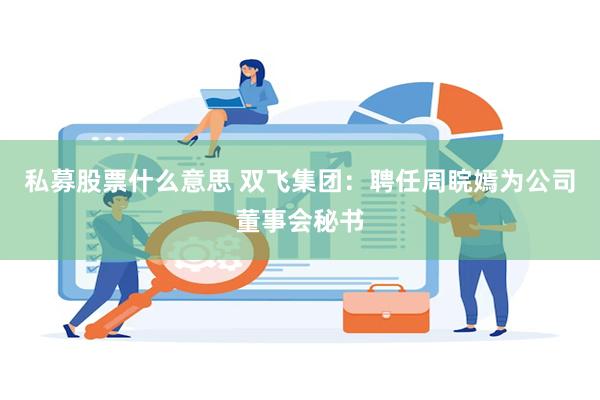 私募股票什么意思 双飞集团：聘任周睆嫣为公司董事会秘书