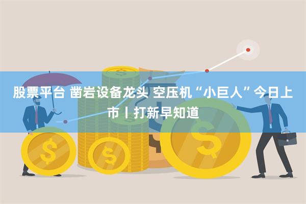 股票平台 凿岩设备龙头 空压机“小巨人”今日上市丨打新早知道